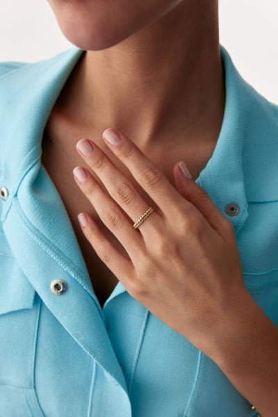 Altın İkili Taşsız Yüzük