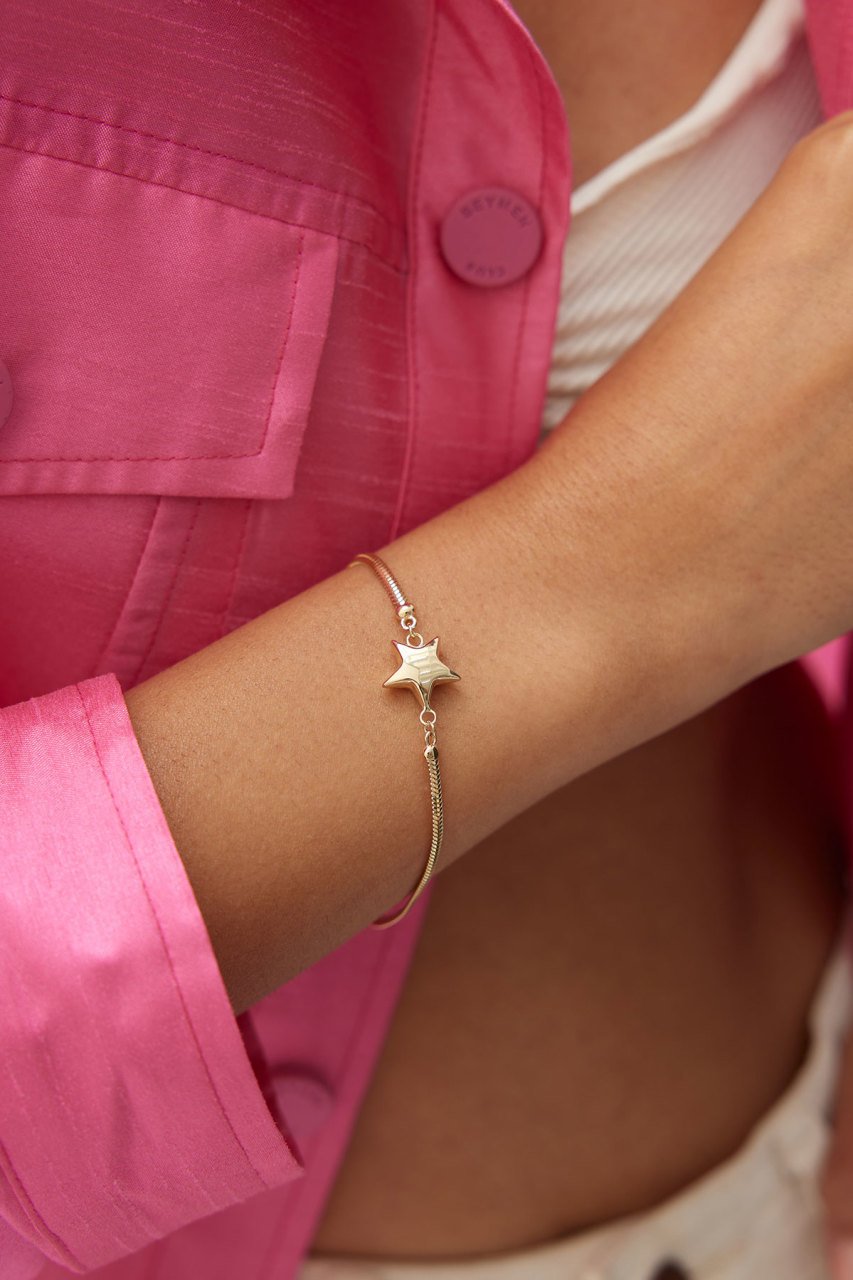 Altın Tondo Yıldız Bileklik