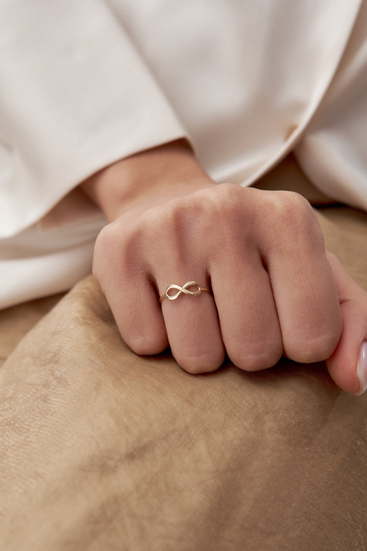 Altın Taşsız Sonsuzluk Yüzük