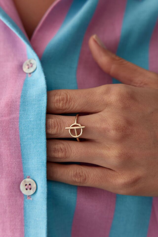 Altın Arrow Ring 14