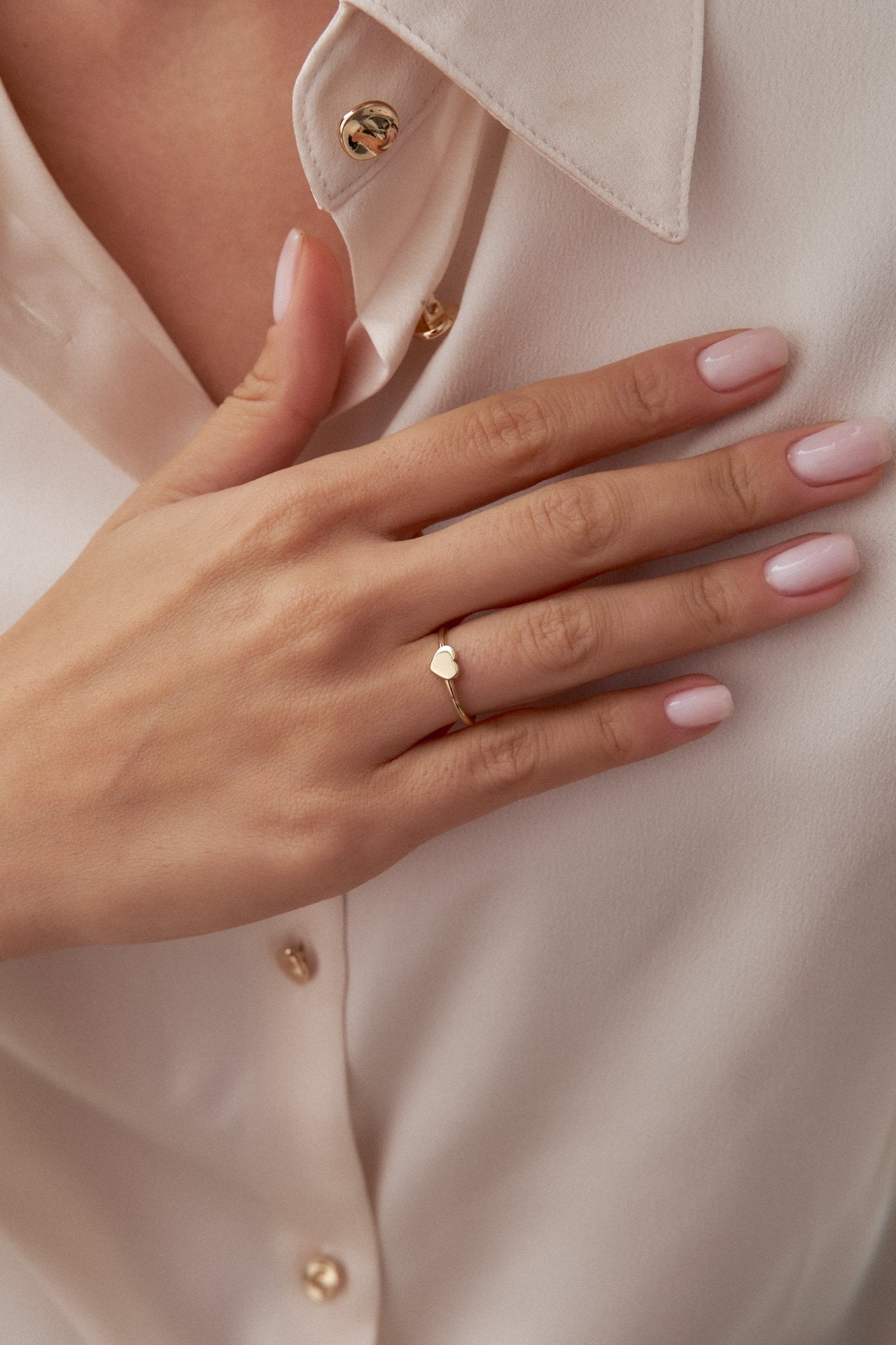 Altın Taşsız Minimal Yüzük