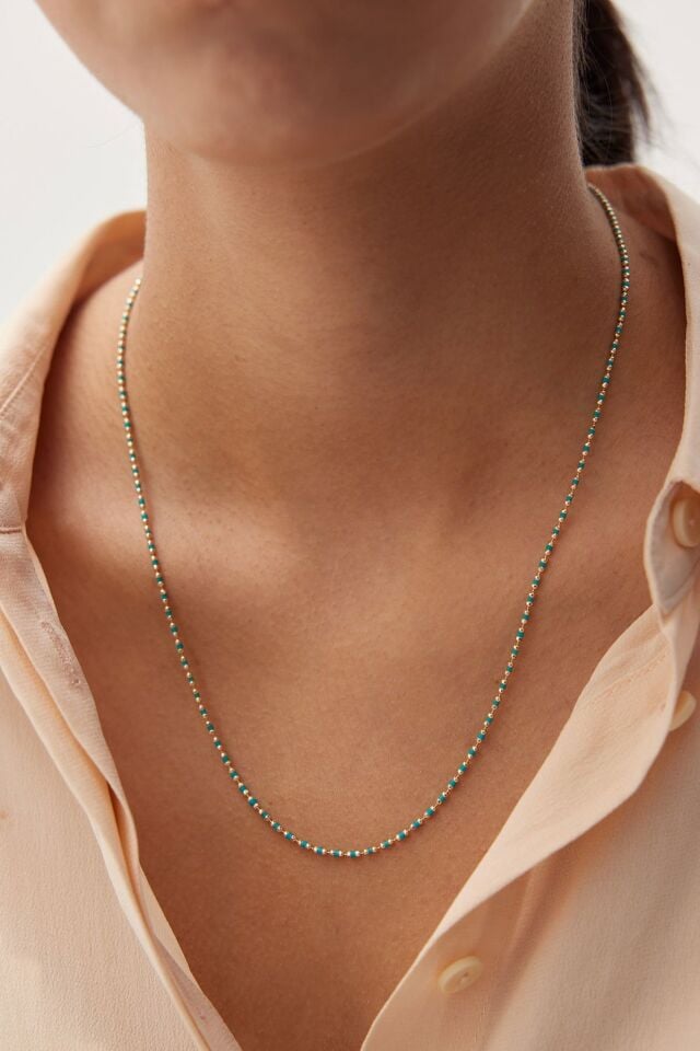 Altın Renkli Mineli Boyunluk