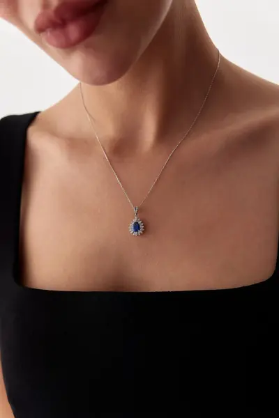 Altın Safir Taşlı Üçlü Set