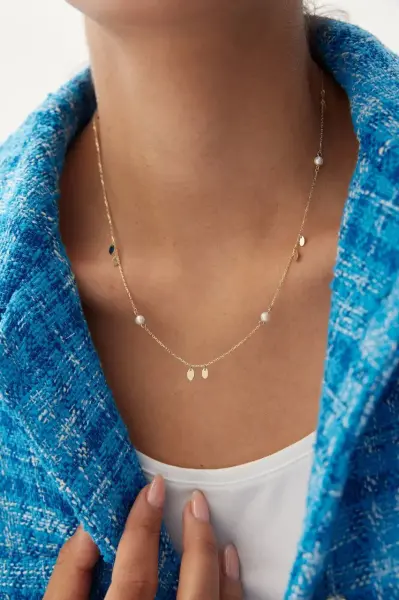 ALTIN İNCİLİ PULLU TAKIM SET