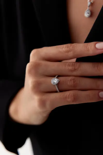 Altın Damla Taşlı Üçlü Set