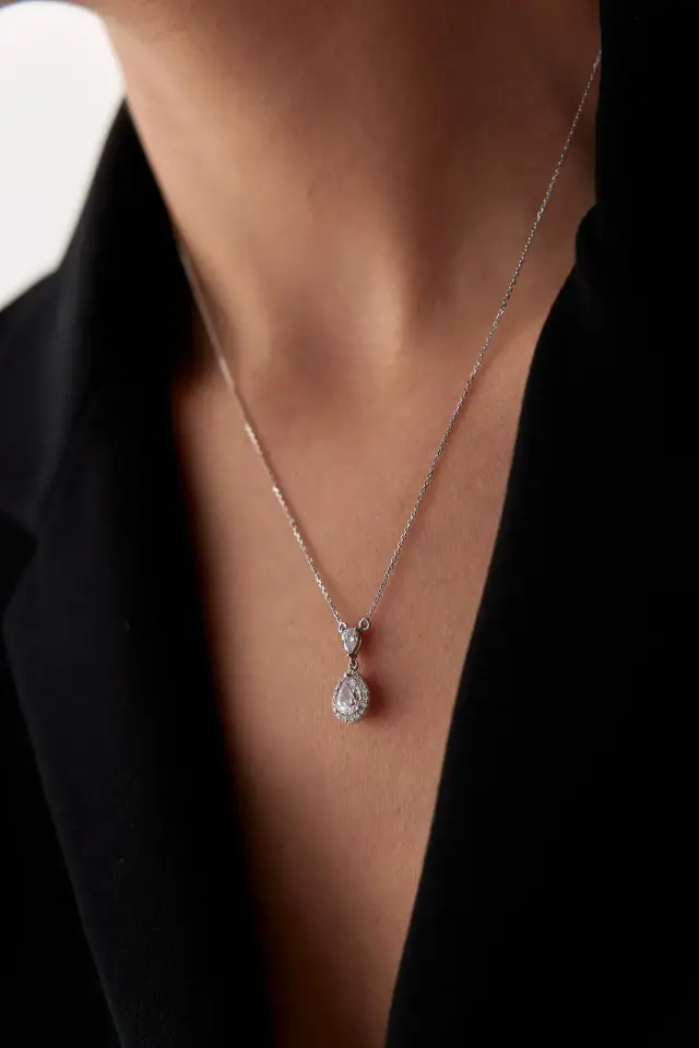 Altın Damla Taşlı Üçlü Set