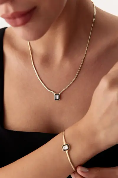 Altın Ezme Zincirli Baget Set