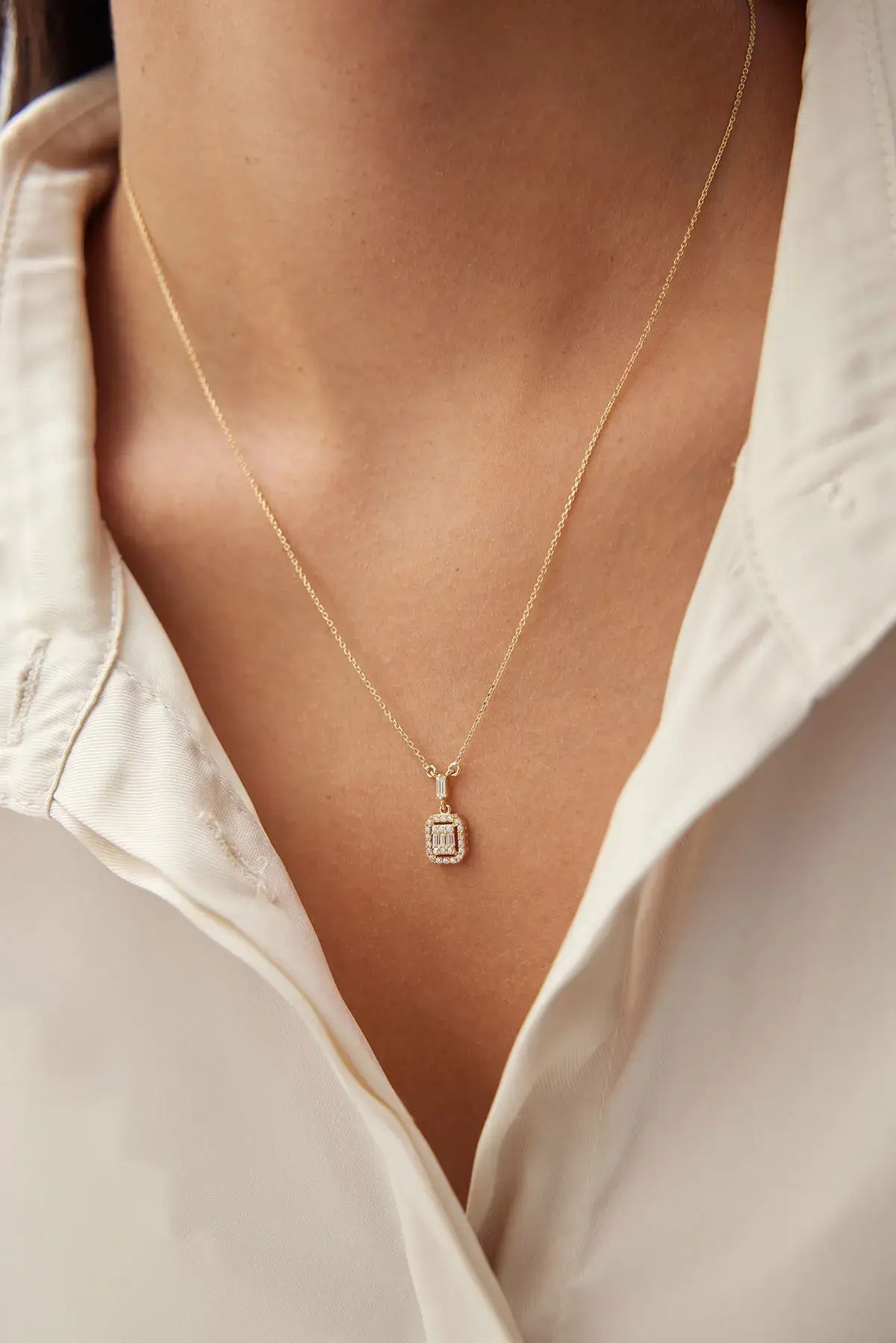 Altın Baget Taşlı Takım Set