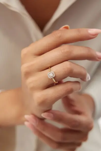 Altın Baget Taşlı Takım Set