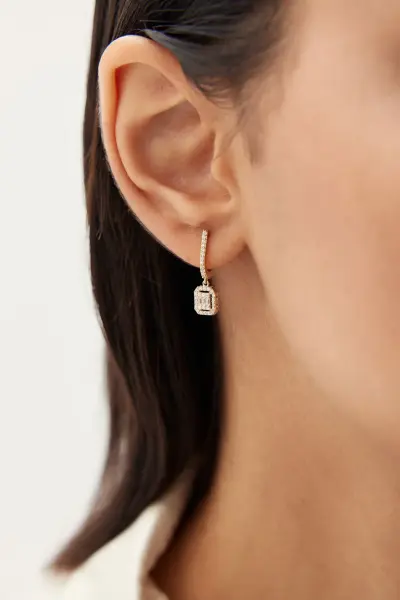 ALTIN BAGET TAŞLI TAKIM SET