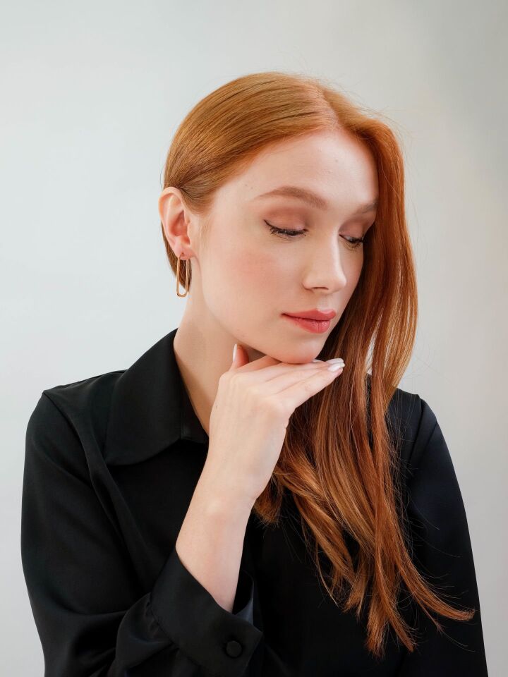 Altın Dİkdörtgen Küpe