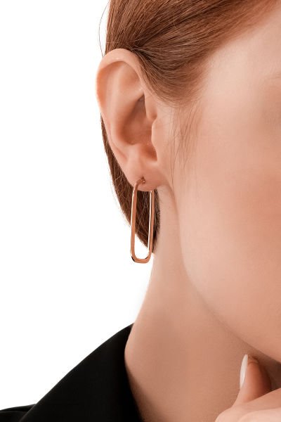 Altın Dşkdörtgen Küpe