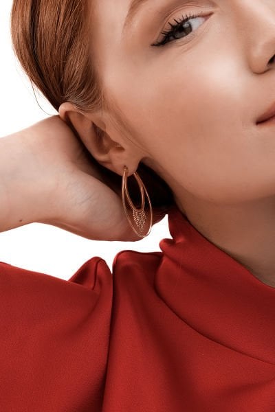 Altın Sallantılı Halka Küpe