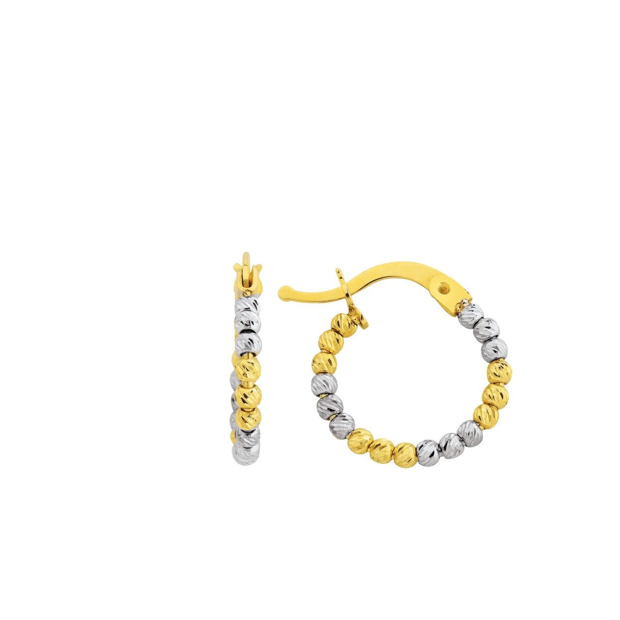 Altın Dorikalı Tasarım Halka Küpe