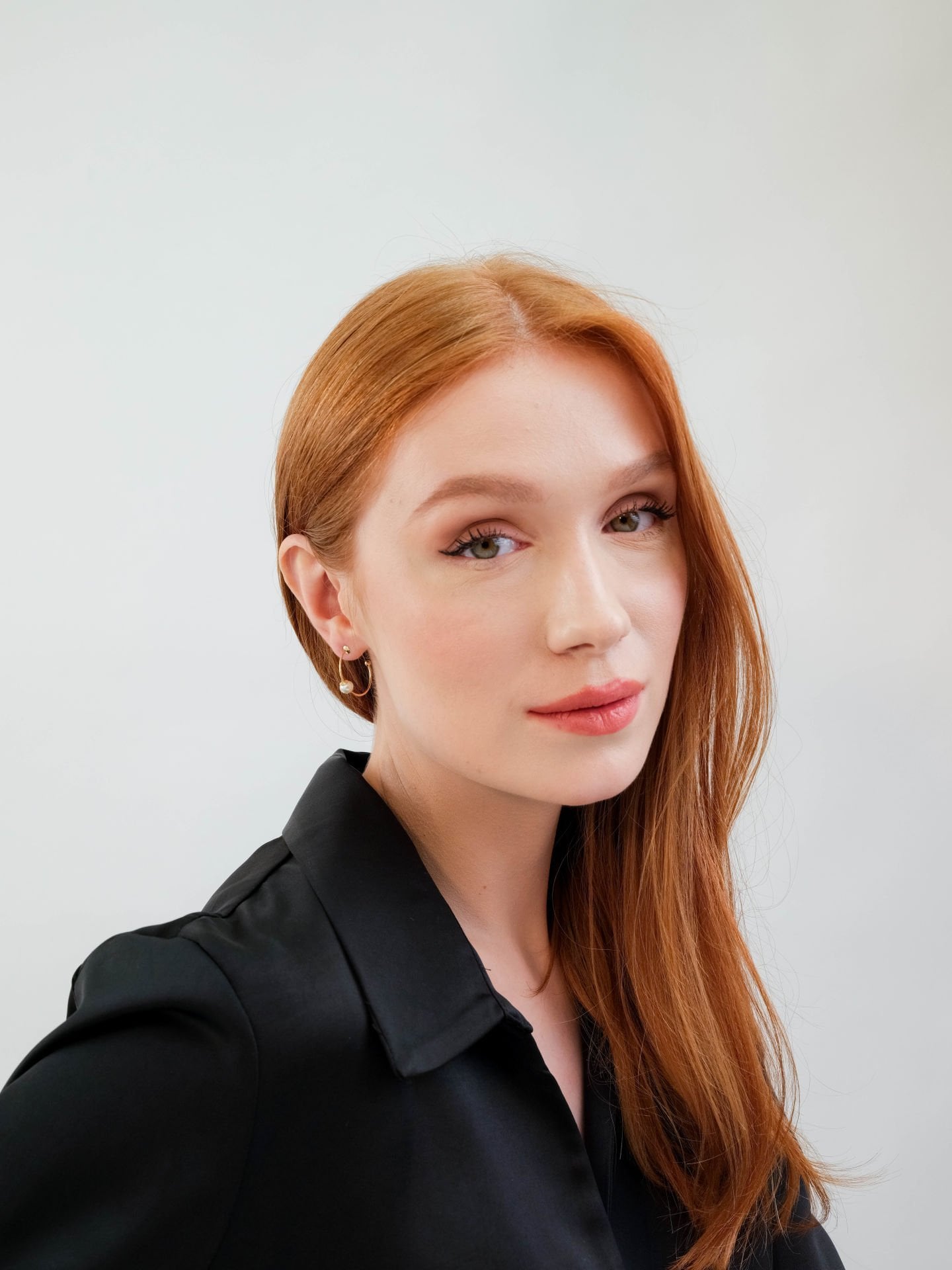 Altın İnci Luna Küpe