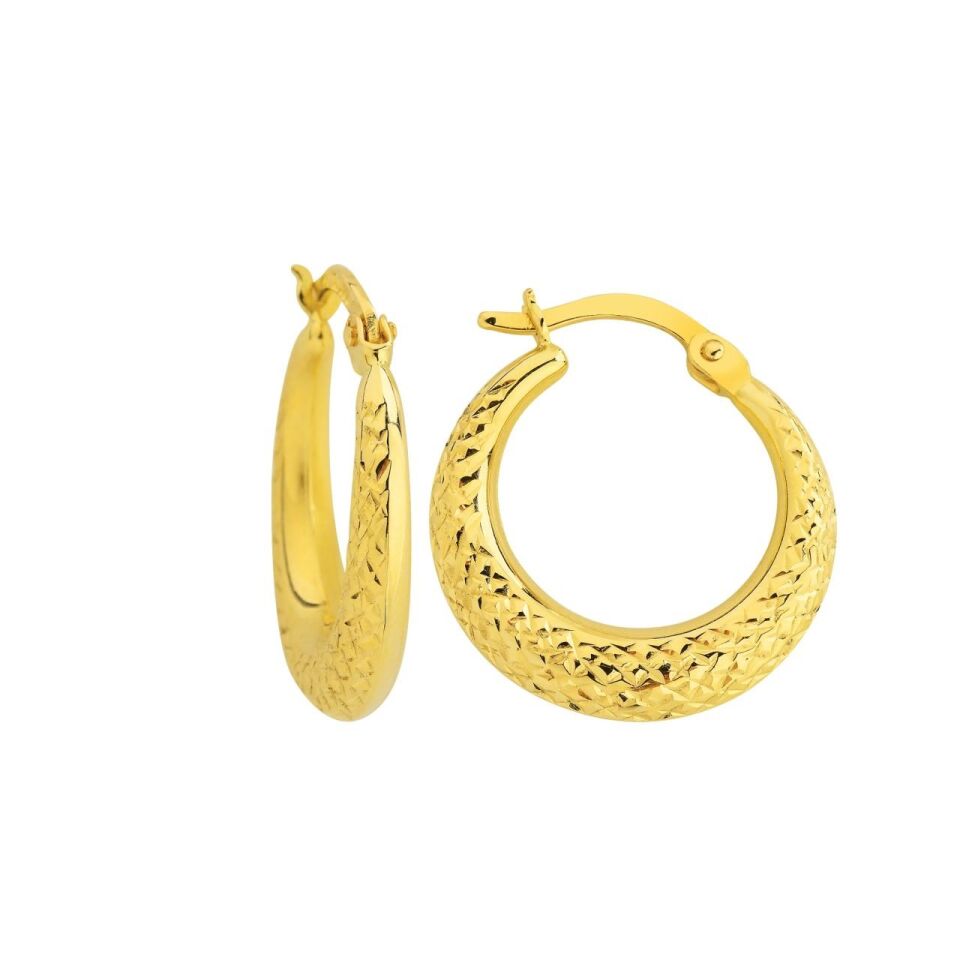 ALTIN KRİSTAL HALKA KÜPE