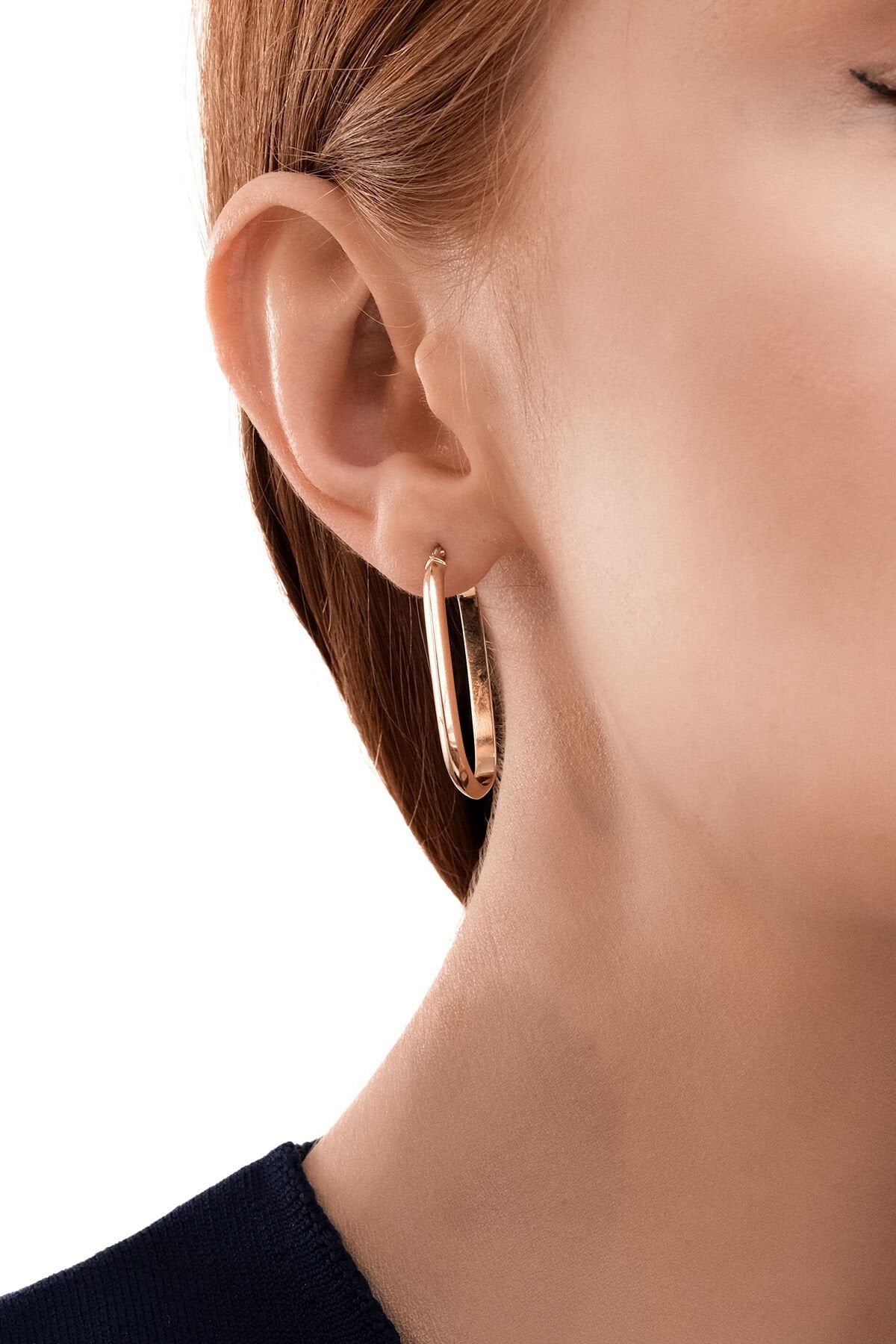 Altın Geometrik Gold Küpe