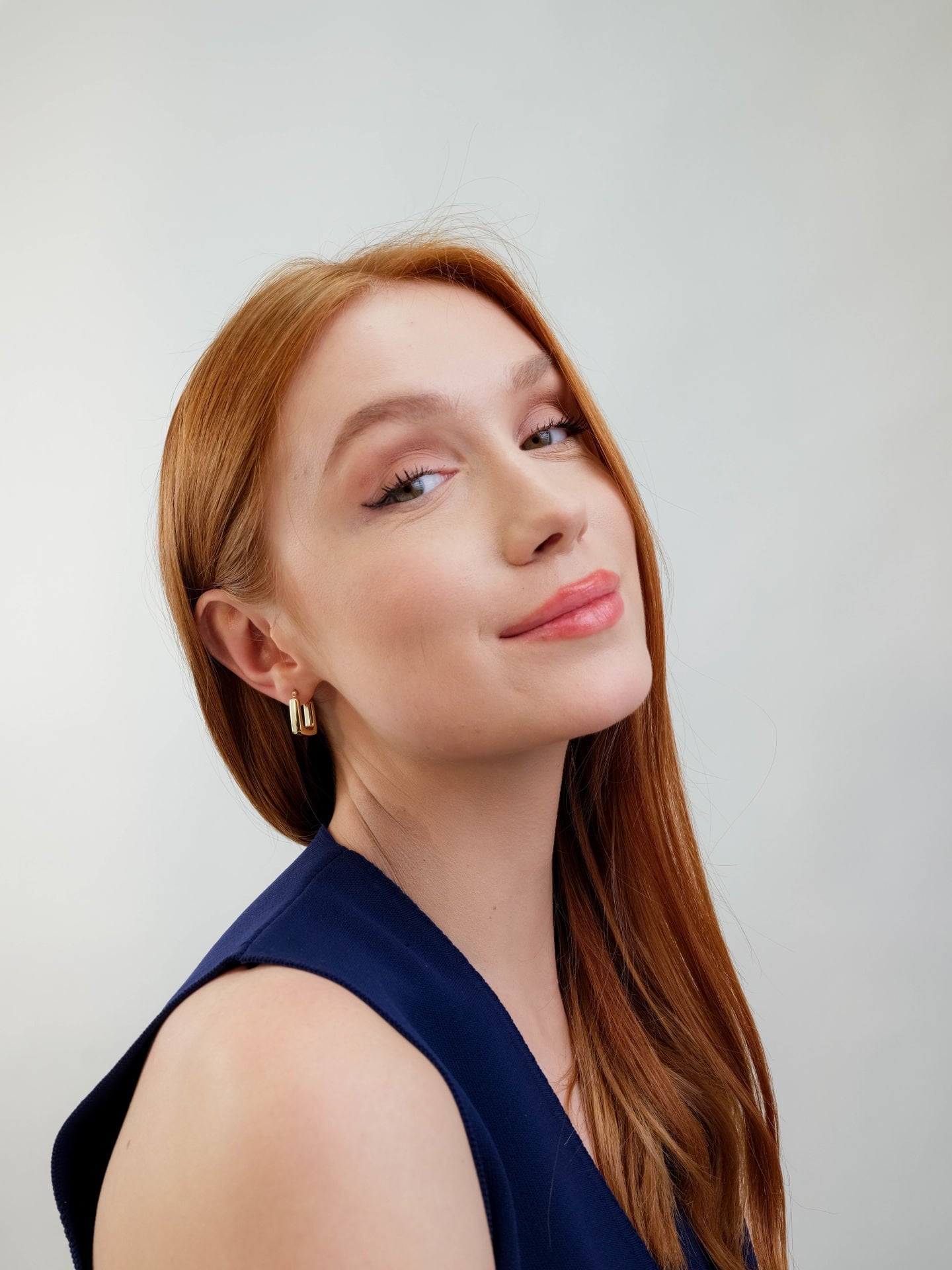 Altın Kare Bombe Küpe