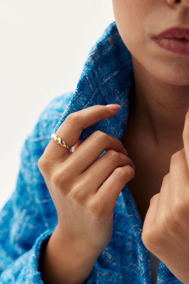 Altın Burgu Desenli Fantazi Yüzük