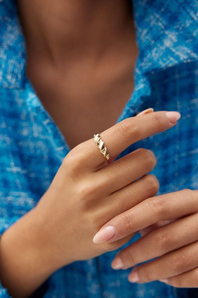 Altın Burgu Desenli Fantazi Yüzük