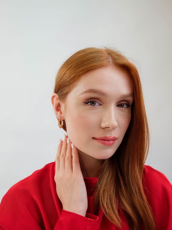 Altın Ezme Burgu Küpe