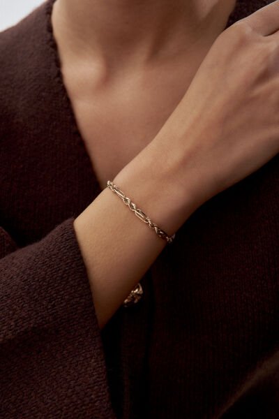 Altın Örgü Hallow Bileklik