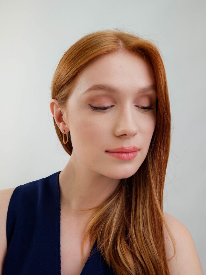 Altın Oval Gold Küpe