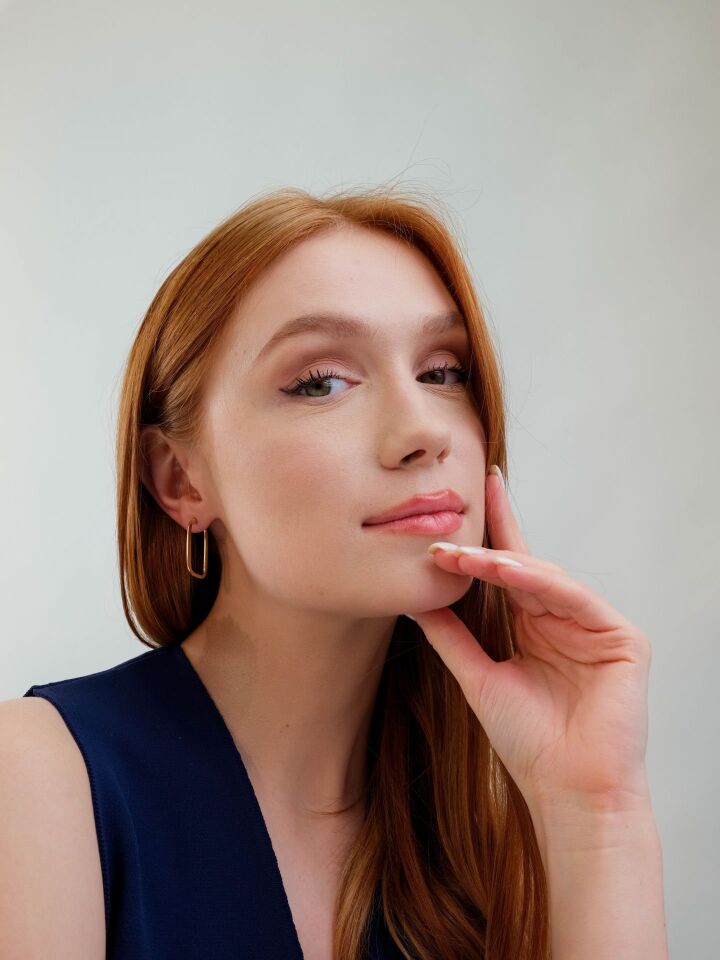 Altın Bambu Dikdörtgen Küpe