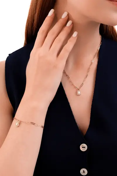 Altın Ataç Zincir Baget Bileklik