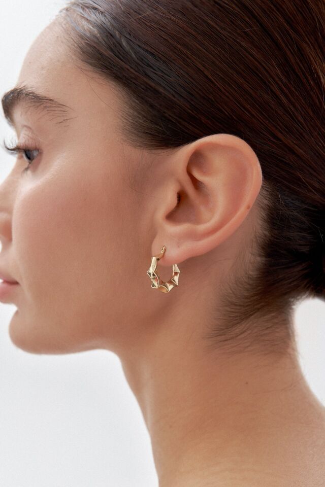 Altın Oval Çark Küpe