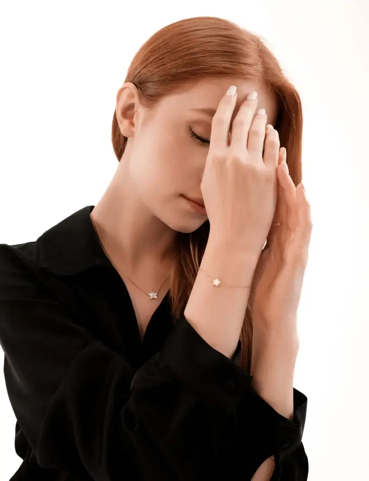 Altın Sedefli Yıldız Bileklik