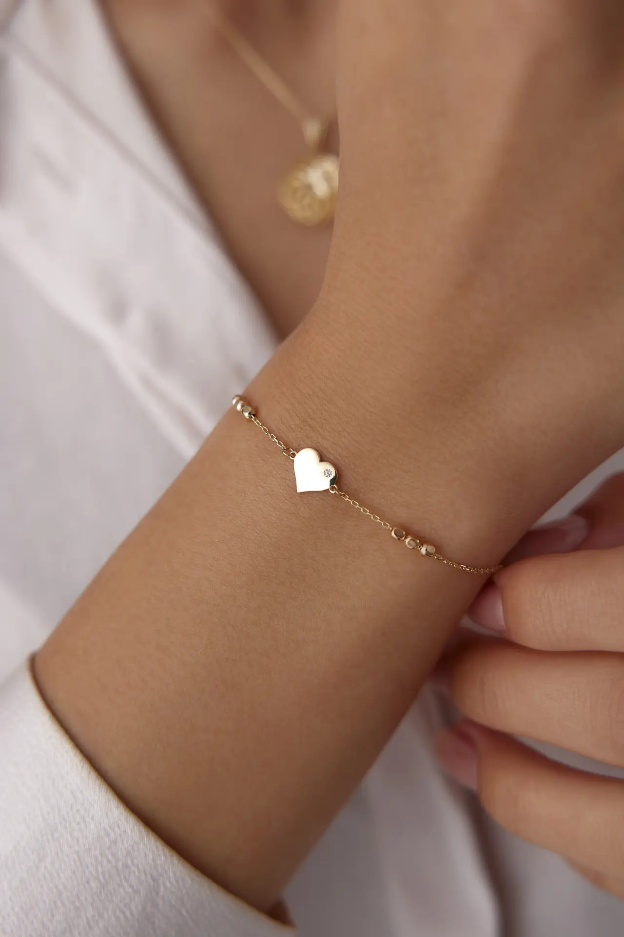 ALTIN MİNİ KALP BİLEKLİK