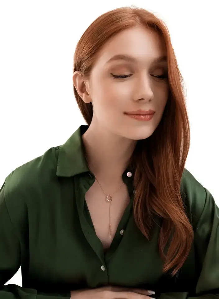 Altın Oval Tasarım Kolye