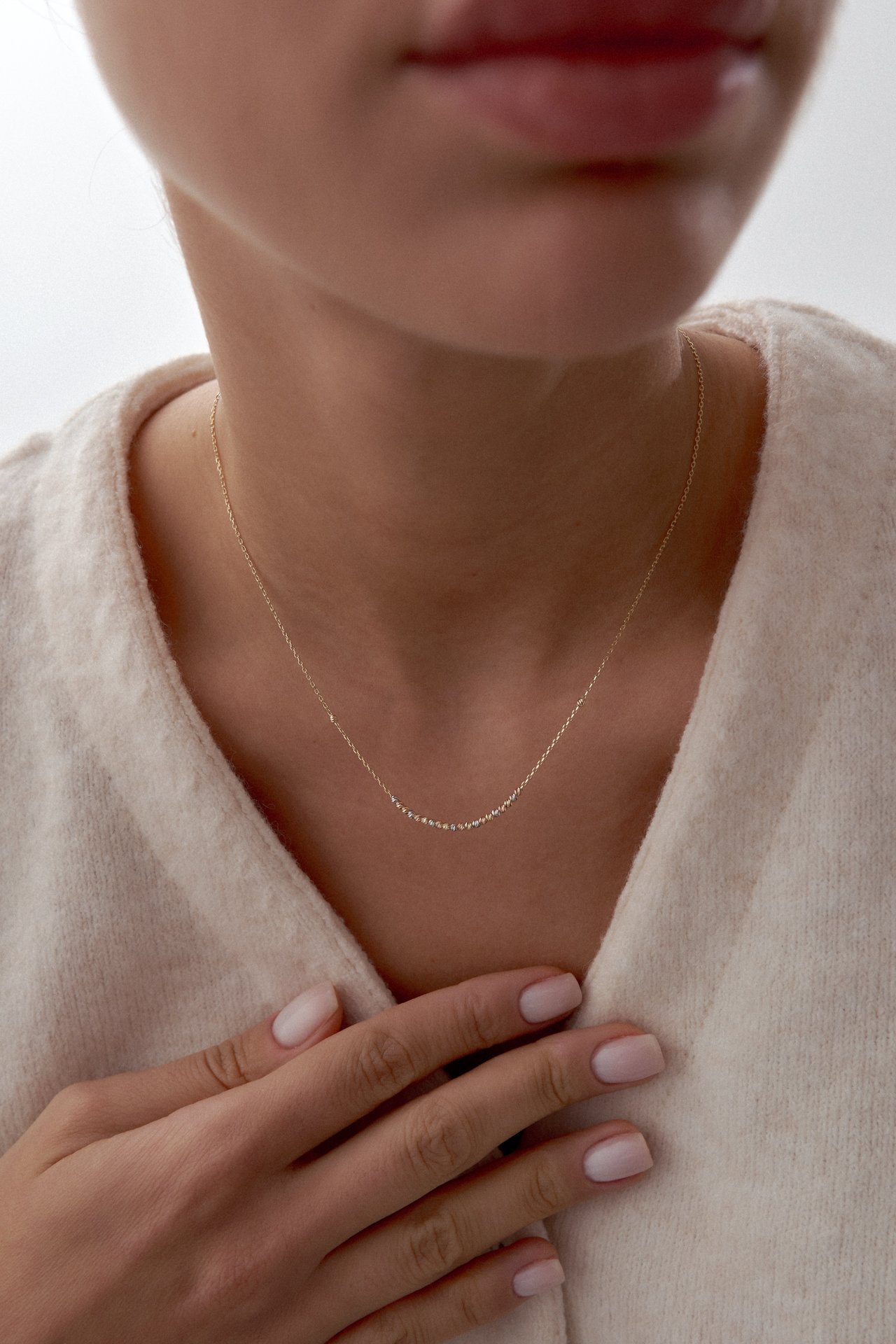 Altın Dorika Zincirli Kolye