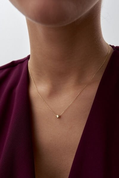 Altın Mini Kalp Detaylı Set