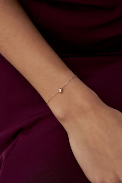 Altın Mini Kalp Detaylı Set