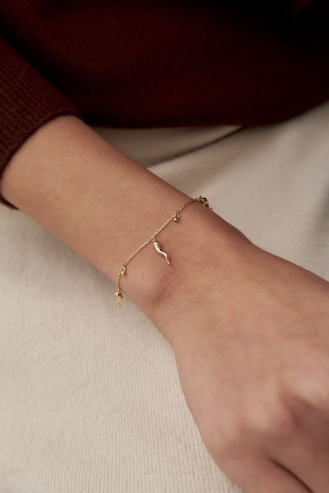 Altın Sallantılı Biber Figürlü Set