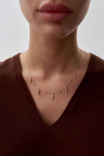 Altın Sallantılı Biber Figürlü Set