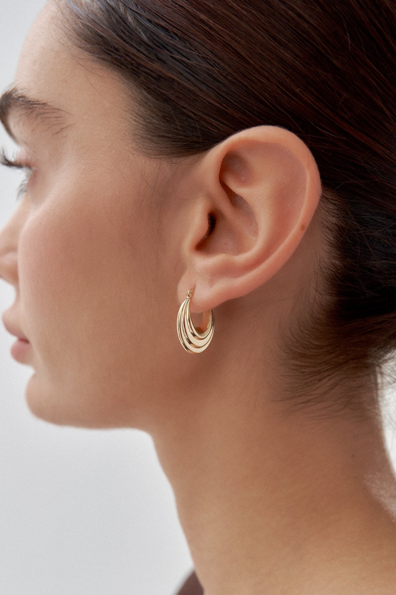 Altın Halka Çoklu Küpe