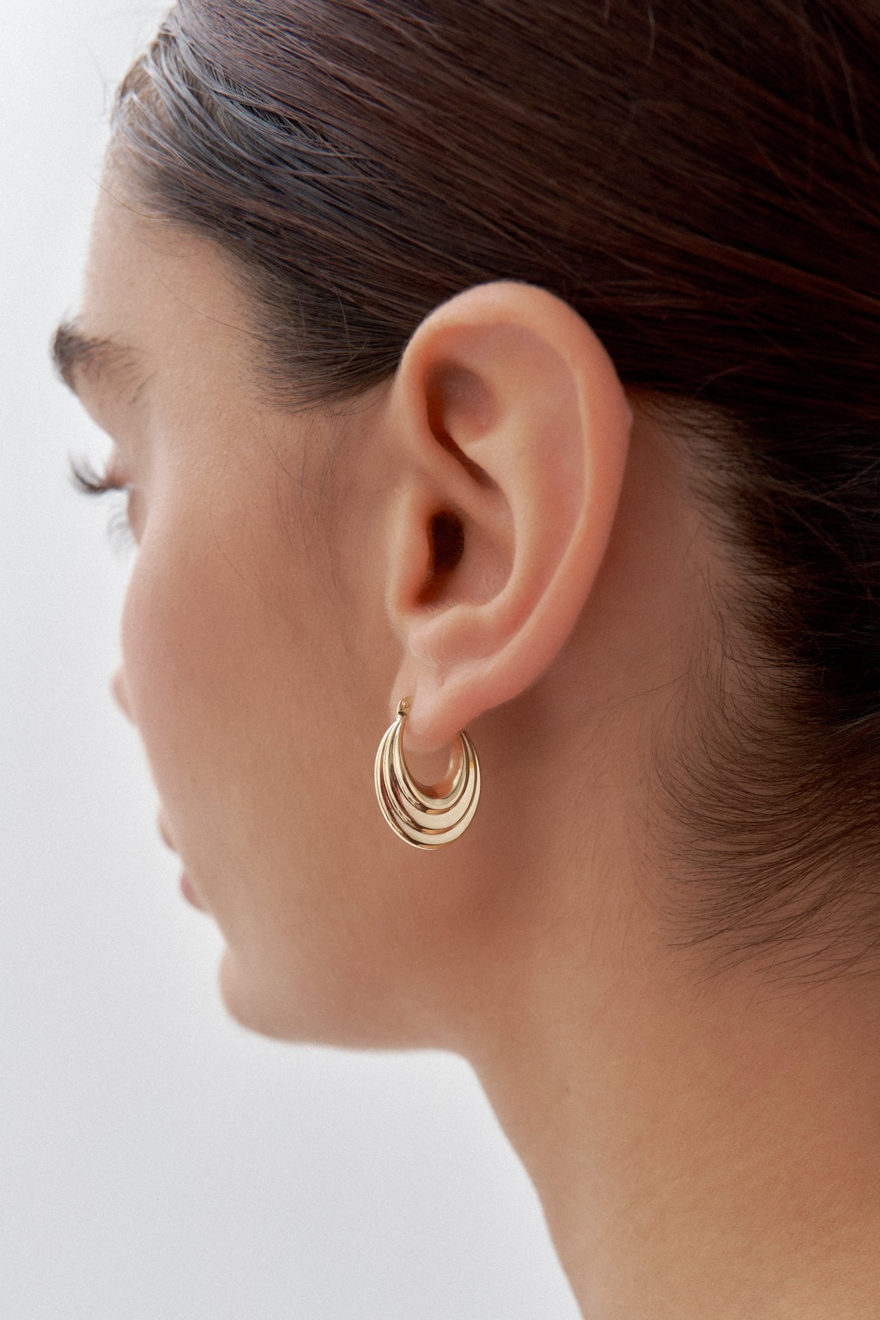 Altın Halka Çoklu Küpe