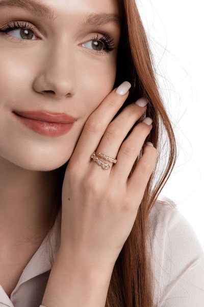 Altın Iconıc Snake Ring