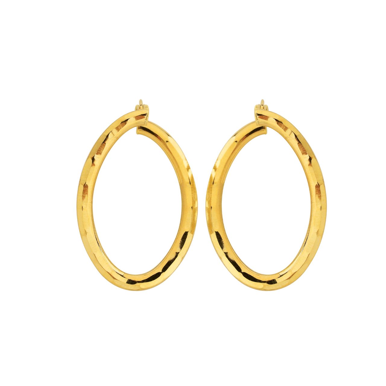Kristal Oval Formlu Küpe