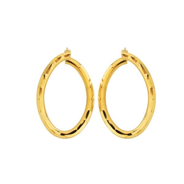Kristal Oval Formlu Küpe