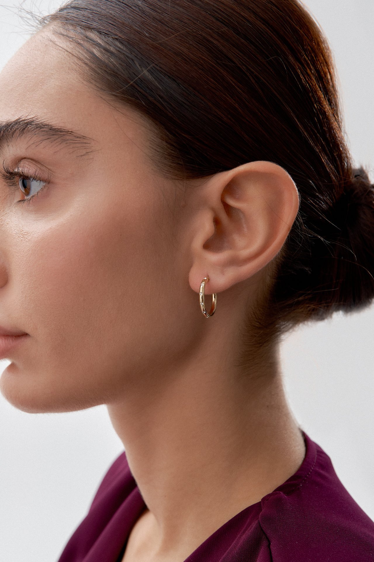 Altın Minimal Halka Küpe