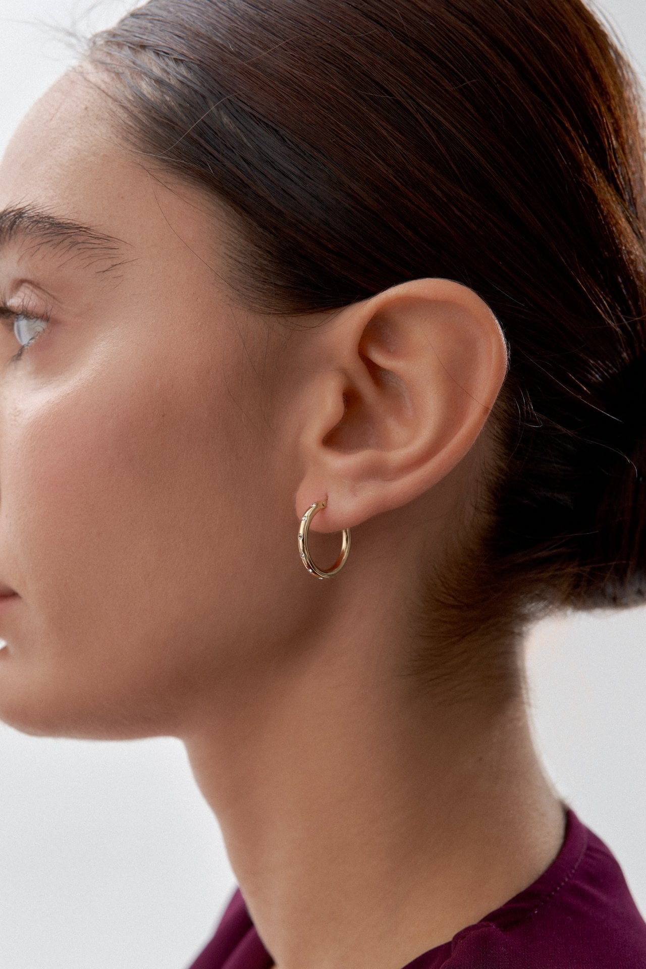 Altın Minimal Halka Küpe