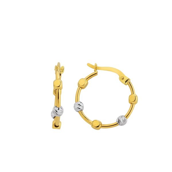 Altın Şarnel Yuvarlak Dorika Küpe