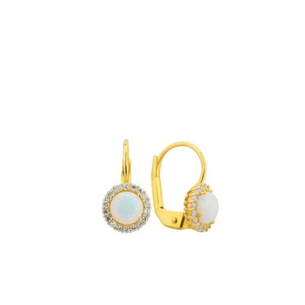 Opal Taşlı Küpe