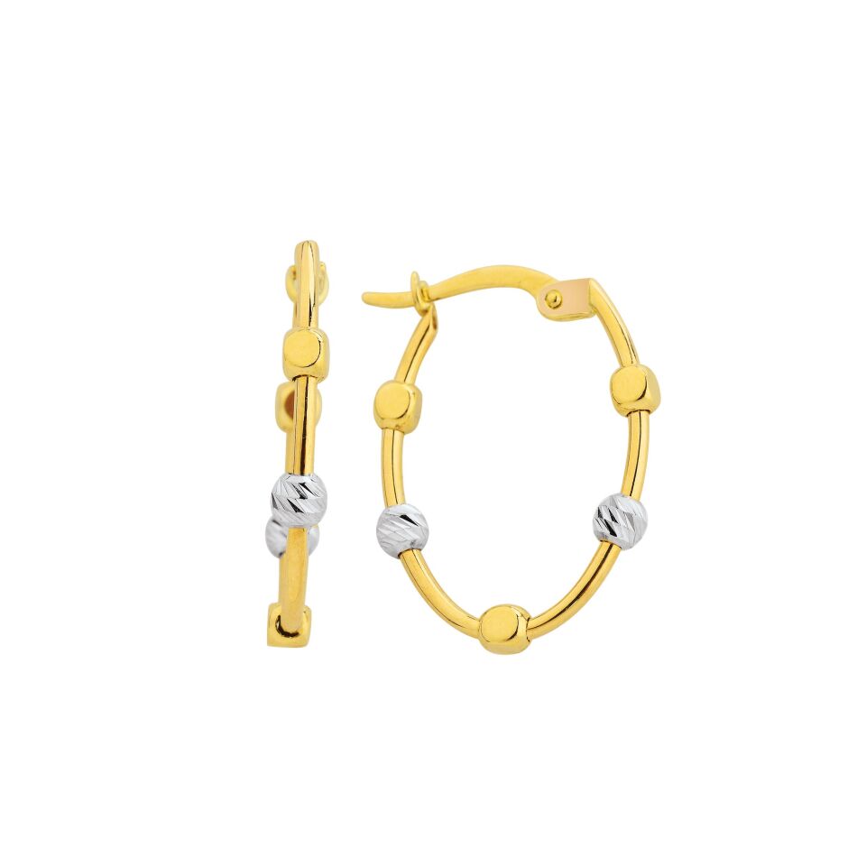 Altın Dorika Toplu Halka Küpe