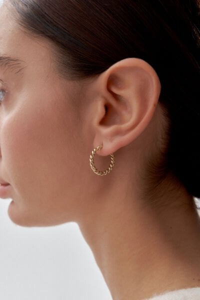 Altın Burgu Halka Küpe