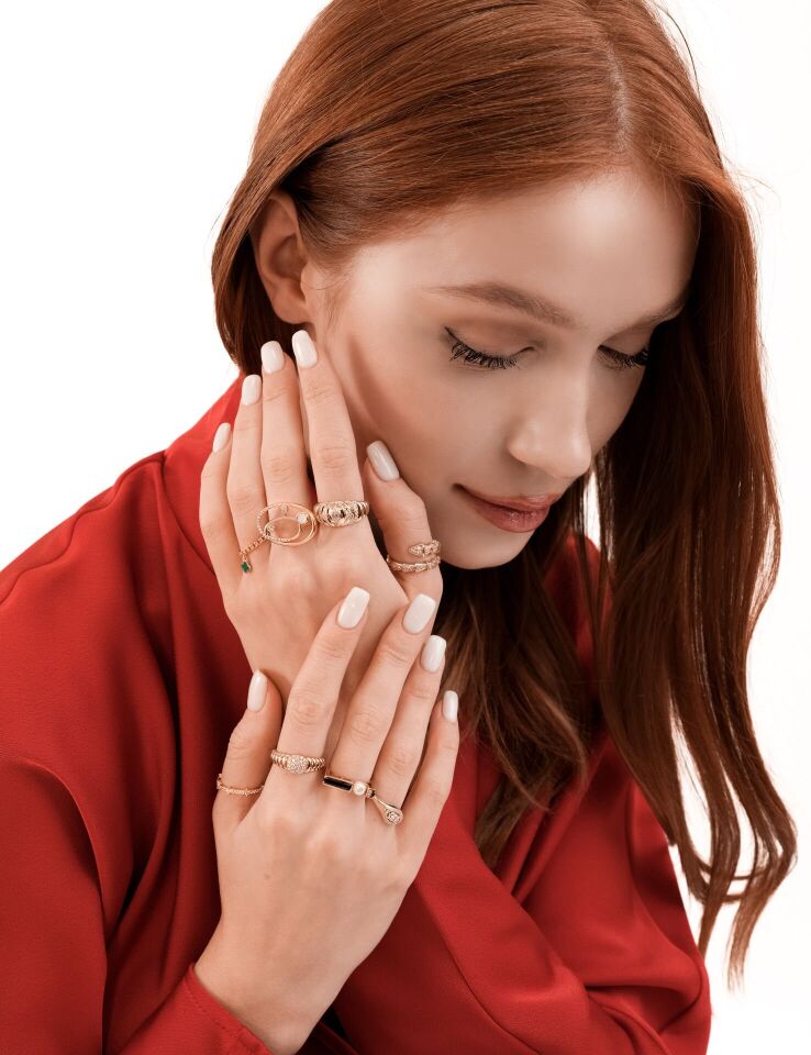 Altın Taşlı Burgu Yüzük